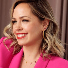 Load image into Gallery viewer, SP Square Fuchsia Stud Earrings