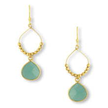 Load image into Gallery viewer, Ashiana | Bay Reef Earrings | Aqua Chalcedony