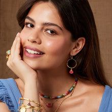 Load image into Gallery viewer, Ashiana | Marie Hoop Earrings | Pink Jade