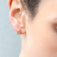 Load image into Gallery viewer, Sapphire Art Deco Earrings