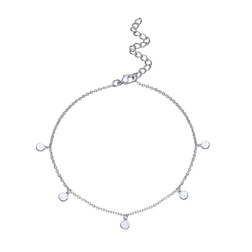 SP Anklet with Hammered Discs