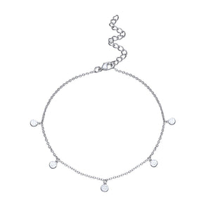 SP Anklet with Hammered Discs