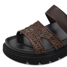 Load image into Gallery viewer, Tamaris | Chocolate Flatform Slide Sandal