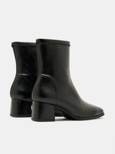 Load image into Gallery viewer, Miss Elastic | Fax Block Heel Ankle Boots