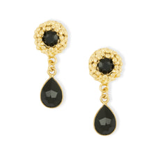 Load image into Gallery viewer, Ashiana | Neve Flower Drop Earrings | Black Onyx