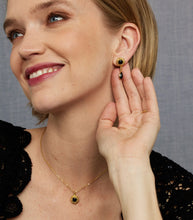 Load image into Gallery viewer, Ashiana | Neve Flower Drop Earrings | Black Onyx