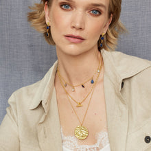 Load image into Gallery viewer, Ashiana | Aubrey Navy Gemstone Charm Necklace