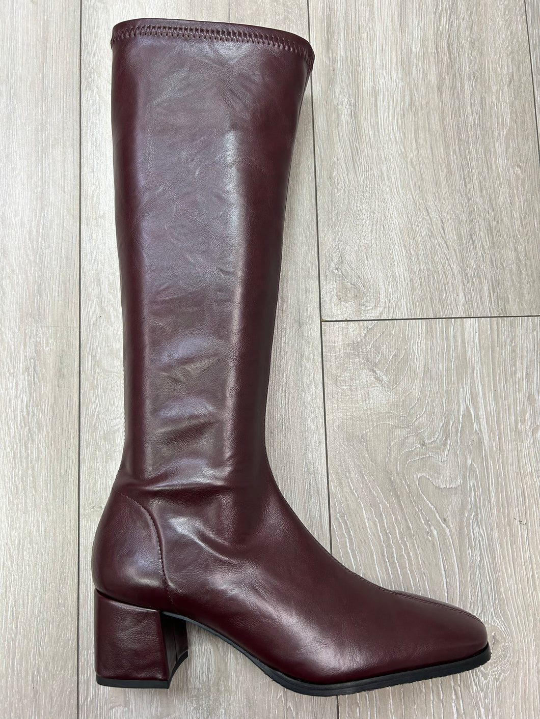 Miss Elastic | Square Toe | Pull on Knee High Sock Boot