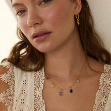 Load image into Gallery viewer, Ashiana | Aubrey Navy Gemstone Charm Necklace