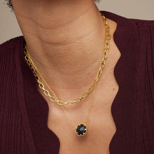Load image into Gallery viewer, Ashiana | Petite Necklace | Navy Sunstone
