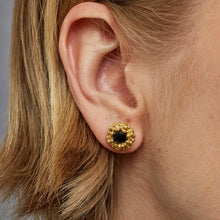 Load image into Gallery viewer, Ashiana | Maine Flower Stud Earrings | Black Onyx