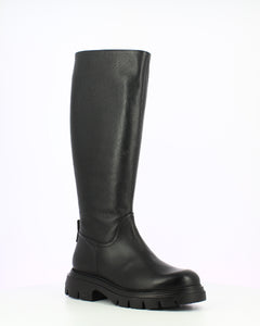 Wonders | Bones | Long Leather Boot | Black