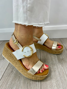 Oh! My Sandals | Two Tone Wedge