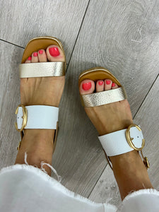 Oh! My Sandals | Two Tone Wedge
