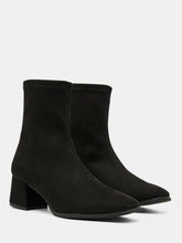 Load image into Gallery viewer, Miss Elastic | Fax Block Heel Ankle Boots
