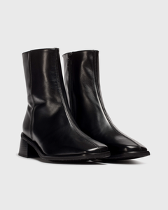 Wonders | Ayla | Leather Ankle Boot | Black | Square Toe