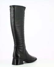 Load image into Gallery viewer, Wonders | Ayla | Leather Long Stretch Boot | Black | Square Toe