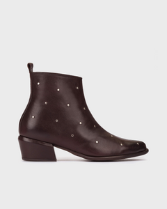 Wonders | Fei | Leather Ankle Boot | Brown | Studded