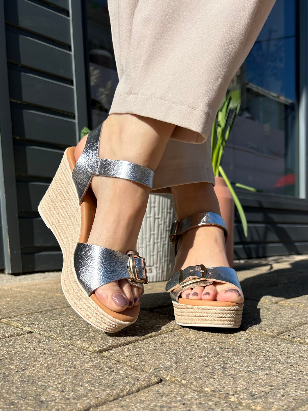 Oh My Sandals | Metallic Wedge