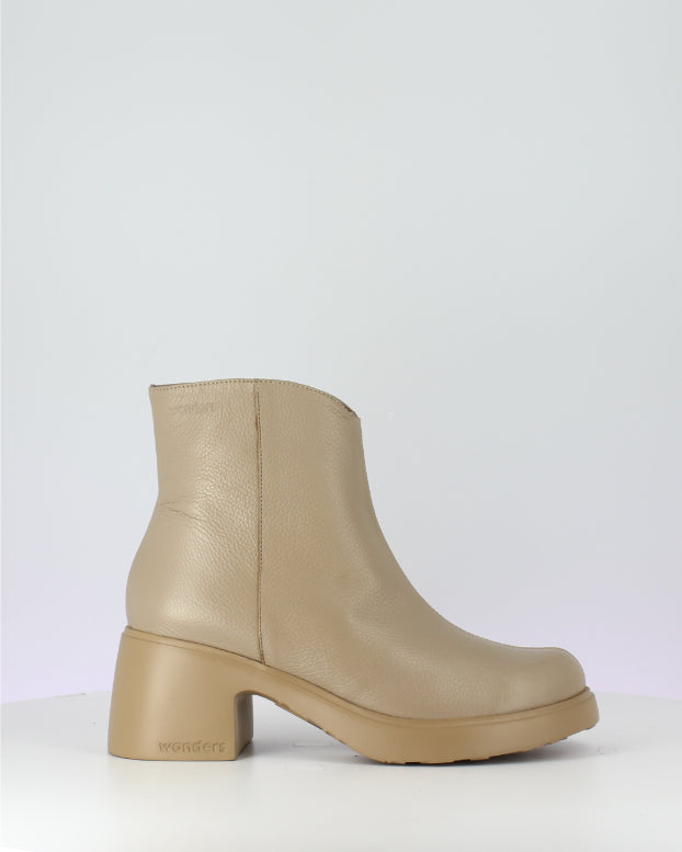 Wonders | Flytres | Leather Ankle Boot | Taupe