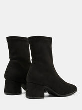 Load image into Gallery viewer, Miss Elastic | Fax Block Heel Ankle Boots