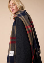 Load image into Gallery viewer, Lambswool Oversized Scarf | Modern Tartan