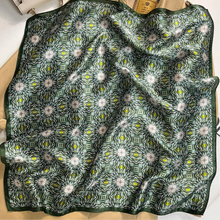Load image into Gallery viewer, 100% Silk Square Scarf | Paint | Green