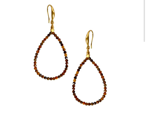 IBU JEWELS | Earrings | Olly | Tiger Eye