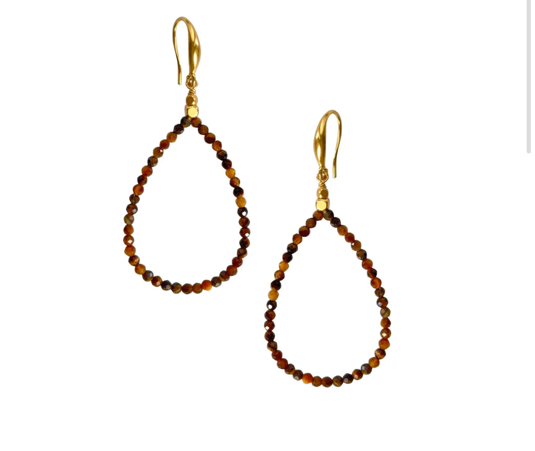IBU JEWELS | Earrings | Olly | Tiger Eye