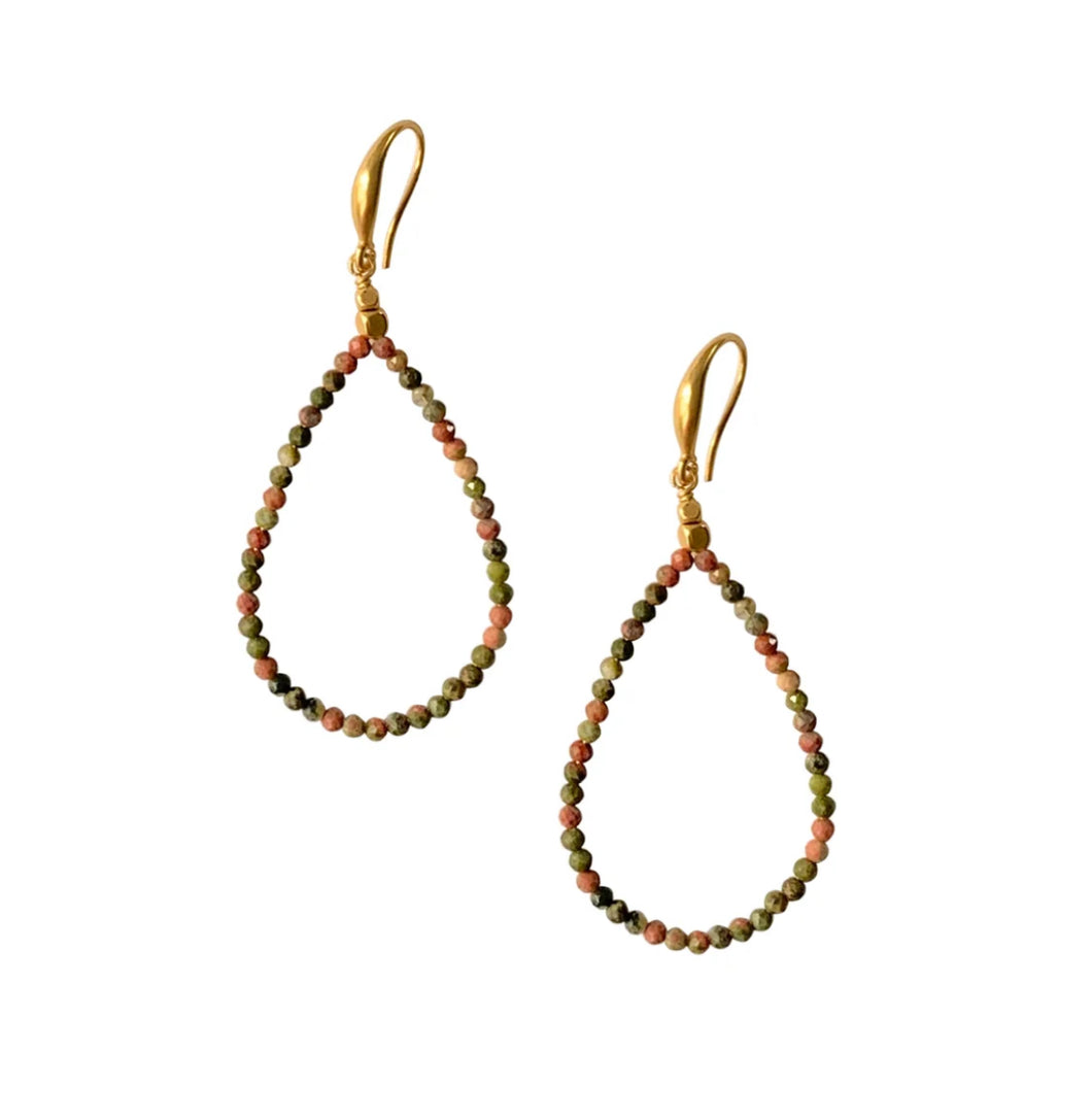 IBU JEWELS | Earrings | Olly | Unakite