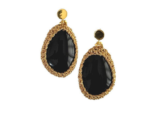 IBU JEWELS | Earrings | Jules | Onyx