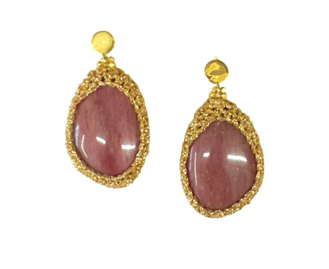 IBU JEWELS | Earrings | Jules | Rodonite