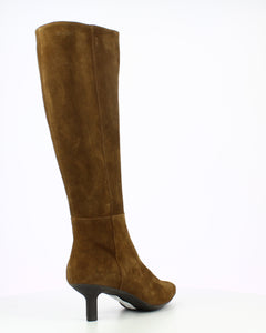 Wonders | Suede Long Boot | Pull on | Pointed Toe
