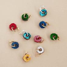 Load image into Gallery viewer, Little Loop | Hoop Drop Earrings | Red