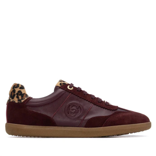 Carmela | Slim Gum Sole Trainer | Burgundy