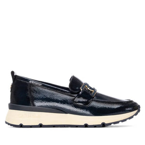 Carmela | Patent Moccasin | Navy