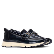 Load image into Gallery viewer, Carmela | Patent Moccasin | Navy
