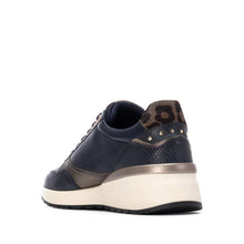 Load image into Gallery viewer, Carmela | Side Zip Wedge Trainer | Navy Metallic
