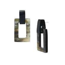 Load image into Gallery viewer, BRANCH | Rectangle Link Horn Earrings
