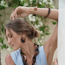 Load image into Gallery viewer, BRANCH | Flat Horn Hoop Earrings