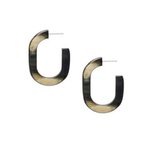 Load image into Gallery viewer, BRANCH | Elara Oblong Horn Hoop Earrings