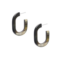 Load image into Gallery viewer, BRANCH | Elara Oblong Horn Hoop Earrings