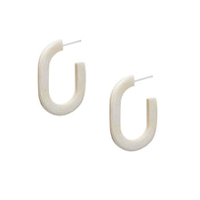 Load image into Gallery viewer, BRANCH | Elara Oblong Horn Hoop Earrings