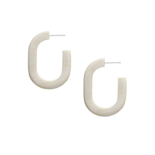 Load image into Gallery viewer, BRANCH | Elara Oblong Horn Hoop Earrings