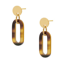 Load image into Gallery viewer, BRANCH | Horn Open Link Drop Earrings