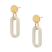 Load image into Gallery viewer, BRANCH | Horn Open Link Drop Earrings