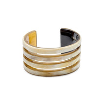 Load image into Gallery viewer, BRANCH | Wide Ribbed Horn Cuff Bangle