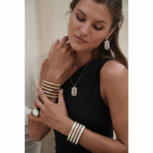 Load image into Gallery viewer, BRANCH | Wide Ribbed Horn Cuff Bangle