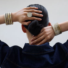 Load image into Gallery viewer, BRANCH | Wide Ribbed Horn Cuff Bangle