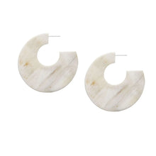Load image into Gallery viewer, BRANCH | Flat Horn Hoop Earrings